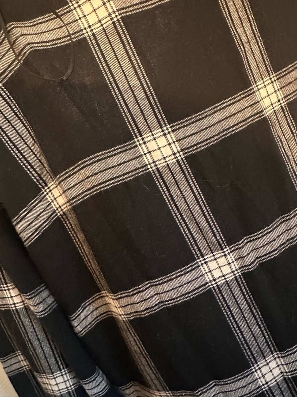Knox Rose Womens Black & White Plaid Boho Long Sleeve Babydoll Tunic Dress XL - Picture 5 of 6